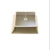 Upgradelights Beige Linen 12 Inch Square Bell Washer Lampshade Replacement 6x12x10 (Beige) view 2
