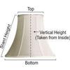 Upgradelights Beige Linen 12 Inch Square Bell Washer Lampshade Replacement 6x12x10 (Beige) view 3