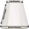 Upgradelights White Linen 12 Inch Square Bell Washer Lampshade Replacement 6x12x10 (White) view 4