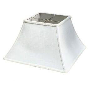 Upgradelights White Linen 12 Inch Washer Lampshade Replacement 6x12x10 (White)