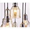 Jojospring Mariana Antique Black Cognac Glass 6-Light Cluster Pendant Chandelier with Round Base view 4