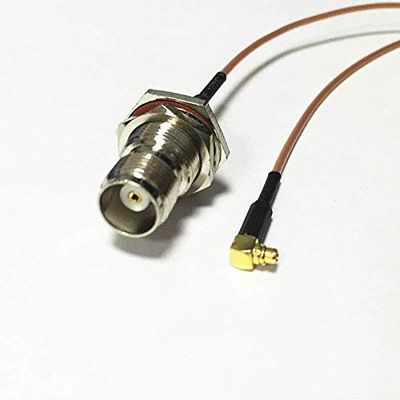 MMCX Male Right Angle to TNC Female Bulkhead Pigtail Cable RG178 15cm 6inch New Fast USA Shipping