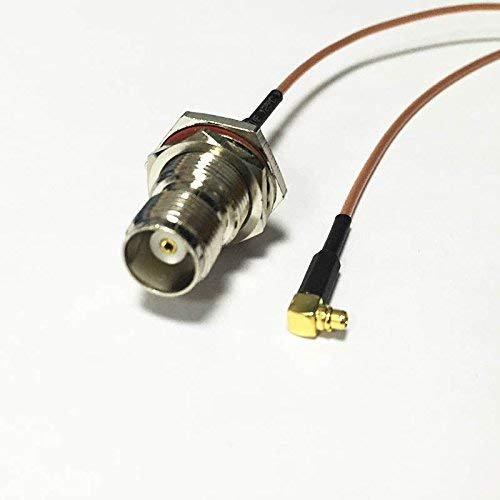 MMCX Male Right Angle to TNC Female Bulkhead Pigtail Cable RG178 15cm 6inch New Fast USA Shipping