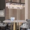 MEELIGHTING L39.4 W10.2 Rectangle Modern Crystal Chandeliers Lighting Pendant Ceiling Lights Fixture Lamp for Dining Living Room view 3