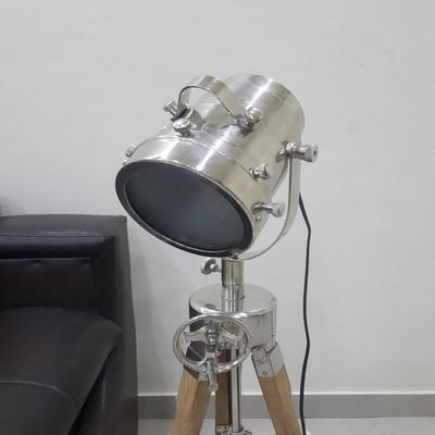 THOR INSTRUMENTS Nautical Designer Chrome Floor Lamp Nautical Studio Tripod Search Light Decorative Rustic Vintage Home Decor Gifts