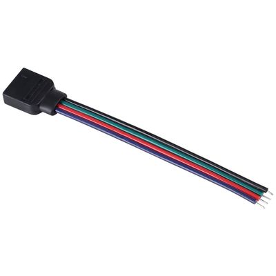 GLOGLOW 4-Pin RGB LED Strip Connector Cable 10cm Female Wire 20-Pack PVC RGB LED Light Connectors for LED Strip Light Installation