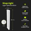 Feit Electric 4ft LED Dual Lamp Shop Light, 4500 Lumens, 4000K Cool White, Flush/Hanging Mount, Ideal for Garages & Workshops, 45W LED Garage & Workshop Lighting, 50,000 Hour Lifespan, SHOP/4X2/840/V1 view 3
