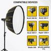 Glow EZ Lock 34" Collapsible White Beauty Dish Softbox w/Bowens Mount Speedring and Deflection Disk, 16 Ribbed Design Soft Box with White Interior for Perfect Lighting and Beauty Dish Photogr view 4