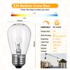 Moonflor 26 Pack S14 Incandescent Light Bulbs, Glass, 11W 2700K, Warm White view 2
