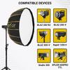 Glow EZ Lock 25" Collapsible White Beauty Dish Softbox w/Bowens Mount Speedring and Deflection Disk, 16 Ribbed Design Soft Box w/White Interior for Perfect Lighting and Beauty Dish Photograph view 4