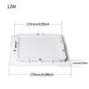 MODOAO 5 Pack 12W LED Panel Light, Square LED Recessed Downlight Panel Ceiling Lighting with LED Driver, AC85-265V, Hole Size 153MM (12W, Cool White) view 3