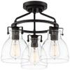 Bellis 14 1/2" Wide 3-Light Semi-Flush Mount Ceiling Fixture view 2