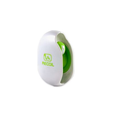 Recoil Automatic Cord Winder for Headphones and Earbuds. No More Tangled Headphones! The Original Retactable Cord Organizer. White, Size Small