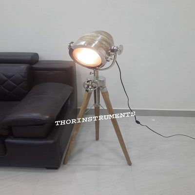 THOR INSTRUMENTS Beautiful Designer Nautical Wooden Spot Light Lamp Search Light Decorative Rustic Vintage Home Decor Gifts