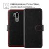 LG G7 ThinQ Wallet Case, VRS Design [Black] Drop Protection Cover Classy Slim Premium PU Leather Wallet [Layered Dandy] Id Credit Card Slot Holder for LG G7 view 2