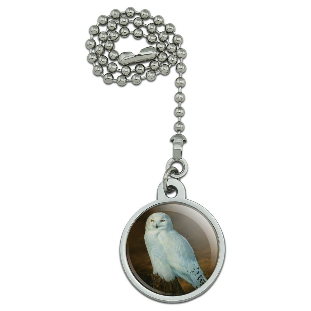 GRAPHICS & MORE Snowy Arctic Owl on Tree Stump Ceiling Fan and Light Pull Chain