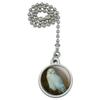GRAPHICS & MORE Snowy Arctic Owl on Tree Stump Ceiling Fan and Light Pull Chain view 1
