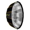 Glow EZ Lock 42" Collapsible Silver Beauty Dish Softbox w/Bowens Mount Speedring and Deflection Disk, 16 Ribbed Design Soft Box w/Silver Interior for Perfect Lighting and Beauty Dish Photogra view 1