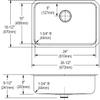 Elkay ELUH2416PD Lustertone Classic Single Bowl Undermount Stainless Steel Sink with Perfect Drain,26.28 x 12.51 x 30.66 inches view 3