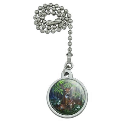 GRAPHICS & MORE Doe Deer and Fawn Baby Ceiling Fan and Light Pull Chain