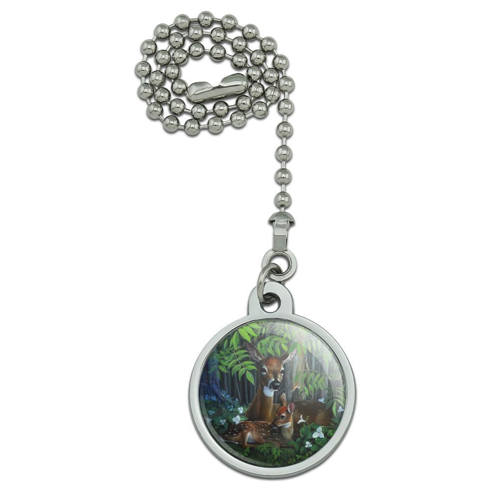 GRAPHICS & MORE Doe Deer and Fawn Baby Ceiling Fan and Light Pull Chain