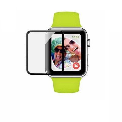 JNSupplier For Apple Watch Series 1/2 / 3 iWatch Full Edge Coverage Tempered Glass Screen Protector Black (38mm)