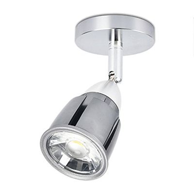 Luminturs 3W LED Ceiling Picture Spot Project Downlight Adjustable Lamp Fixture Light Silver Finish Pure White