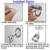 Luminturs 3W LED Ceiling Picture Spot Project Downlight Adjustable Lamp Fixture Light Silver Finish Pure White view 3
