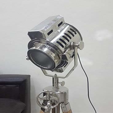 THOR INSTRUMENTS Nautical Studio Floor Lamp Chrome Spot Light Tripod Stand Home Decor Rustic Vintage Home Decor Gifts
