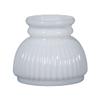 B&P Lamp American Made Opal Glass Rib Student Shade, 6 Inch Fitter, Hand Blown Milk Glass, Ribbed Design, Plain Top, 4-3/8 Inch Height view 1