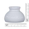 B&P Lamp American Made Opal Glass Rib Student Shade, 6 Inch Fitter, Hand Blown Milk Glass, Ribbed Design, Plain Top, 4-3/8 Inch Height view 3