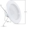 Feit Electric 5-6 inch LED Recessed Downlight - Pre-Mounted Trim - Standard Base Adapter - 2700K CCT Soft White - Dimmable- 75W Equivalent - 45 Year Life - 925 Lumens, LEDR56/927CA view 3