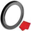 Breakthrough Photography 72mm to 82mm Step-Up Lens Adapter Ring for Filters, Made of CNC Machined Brass with Matte Black Electroplated Finish view 1