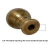 Antique Brass Sphere Finial view 3