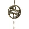 Double Dragonfly Fan Pull Antique Brass view 1