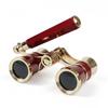 Kingscope 3X25 Vintage Opera Glasses Binoculars for Theater Musical Concert (Lorgnette, Red, with Handle) view 2