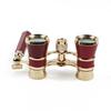 Kingscope 3X25 Vintage Opera Glasses Binoculars for Theater Musical Concert (Lorgnette, Red, with Handle) view 3