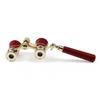 Kingscope 3X25 Vintage Opera Glasses Binoculars for Theater Musical Concert (Lorgnette, Red, with Handle) view 4