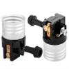 (2 pack) 3 way socket replacement for lamp, Medium Base Interior Only, Incandescent Lamp holder, Removable Turn Knob, 2-Circuit. view 1