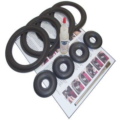 Complete KEF Speaker Foam Surround Edge Repair Kit - 4 Speaker Kit - 4 Donut caps - Compatible with 103/3 and 103/4, Many More