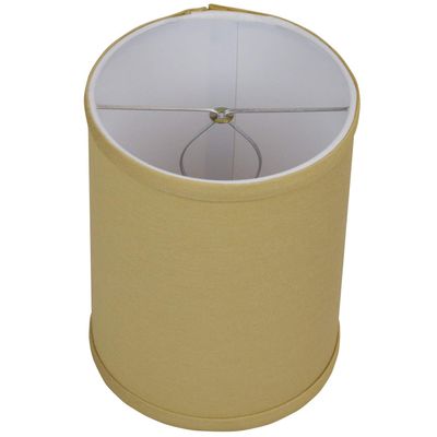 FenchelShades.com Lampshade 6" Top Diameter x 6" Bottom Diameter x 8" Slant Height with Clip-On Attachment for Standard Edison-Style Lightbulb (Designer Chintz Tan)