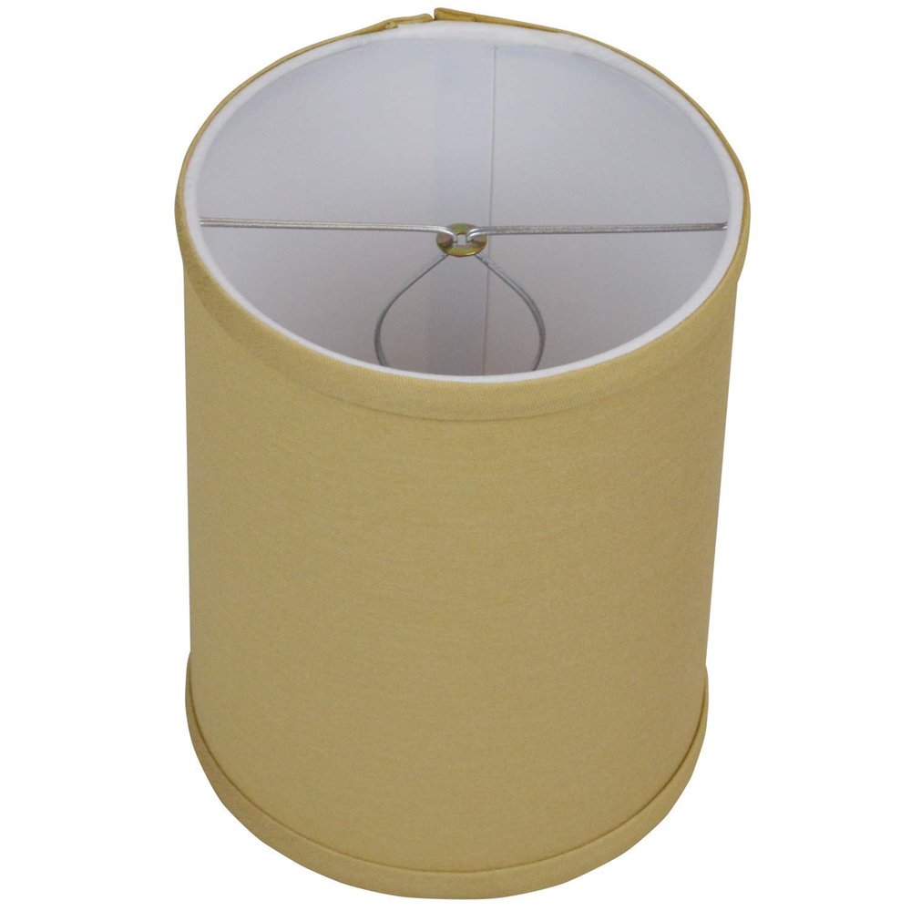 FenchelShades.com Lampshade 6" Top Diameter x 6" Bottom Diameter x 8" Slant Height with Clip-On Attachment for Standard Edison-Style Lightbulb (Designer Chintz Tan)