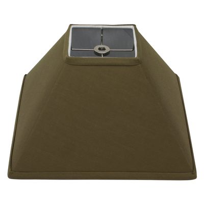 FenchelShades.com 4" Top Dimension x 11" Bottom Dimension 7" Slant Height Square Lampshade USA Made (Olive Drab)