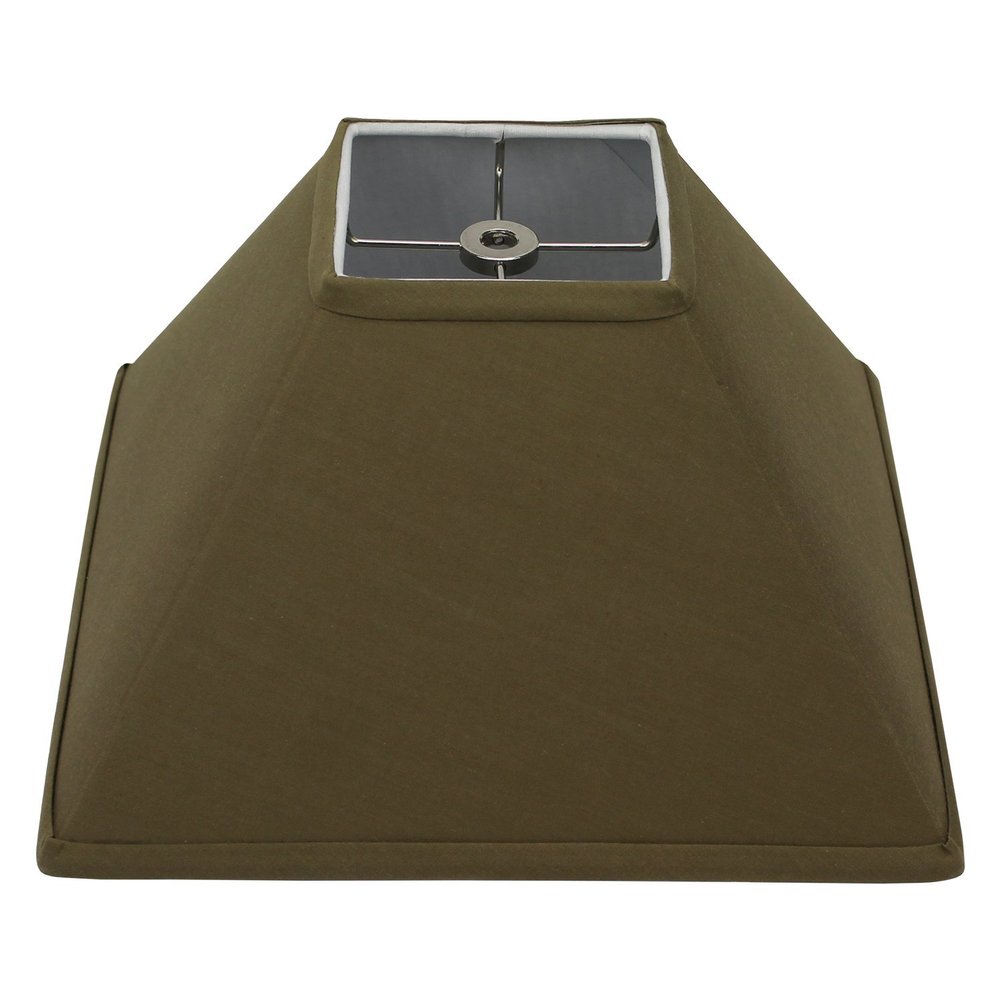 FenchelShades.com 4" Top Dimension x 11" Bottom Dimension 7" Slant Height Square Lampshade USA Made (Olive Drab)
