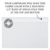FenchelShades.com 11" Top Diameter x 11" Bottom Diameter 10" Height Fabric Drum Lampshade Washer Attachment (White) view 3
