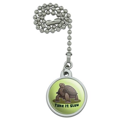 GRAPHICS & MORE Tortoise Take It Slow Turtle Ceiling Fan and Light Pull Chain