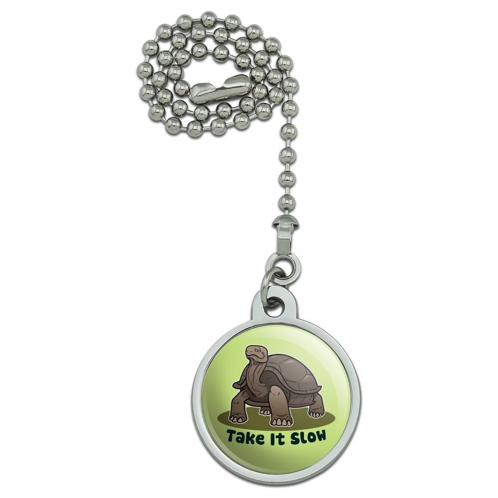 GRAPHICS & MORE Tortoise Take It Slow Turtle Ceiling Fan and Light Pull Chain