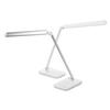 Scranton & Co LED Desk Lamp, 16.75 in H, Silver Finish, Aluminum and ABS Plastic, 8 Brightness Levels, 8 Color Settings, Flexible Neck, USB Charging Port, Flicker-Free Light for Home or Office Use view 1