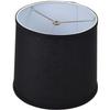 FenchelShades.com 10" Top Diameter x 11" Bottom Diameter 10" Height Fabric Drum Lampshade Washer Attachment (Designer Black) view 1