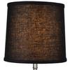 FenchelShades.com 10" Top Diameter x 11" Bottom Diameter 10" Height Fabric Drum Lampshade Washer Attachment (Designer Black) view 3